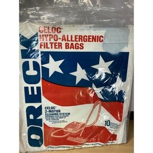 Oreck Celoc 10 Canister Hypo-Allergenic Filter Bags XL 1500 & XL 3500 Vacuum NOS